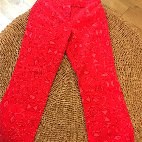 Lilly Pulitzer size 4 red nautical corduroys