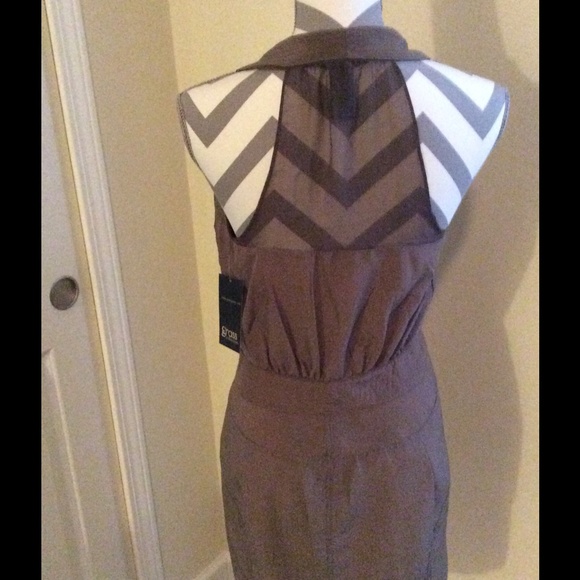 Cute Brown Summer Halter Dress. Size 8. - Picture 2 of 2