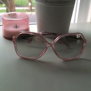 pink retro looking sunglasses