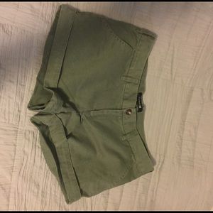 Olive green shorts