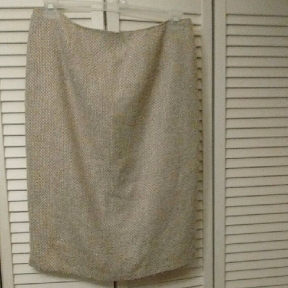 New York & Company Dresses & Skirts - New York & Co Gold Tan Cream & Black Pencil Skirt