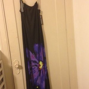 Med.Black sundress /flower /chain straps. NEW