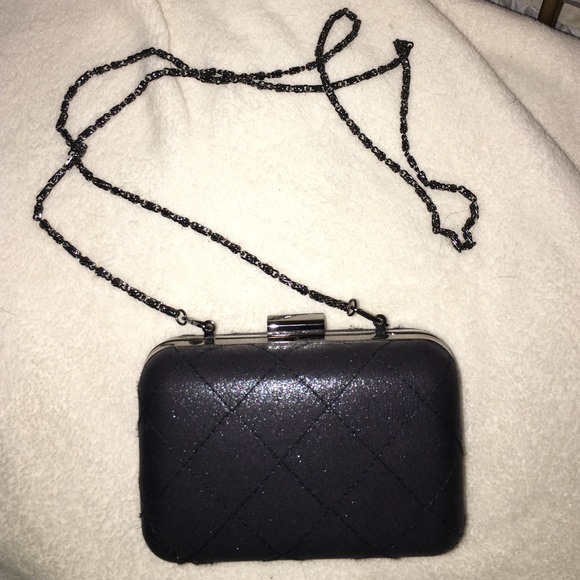 Mini Black Quilted Clutch