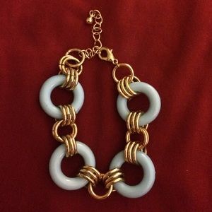 Gold and blue bracelet