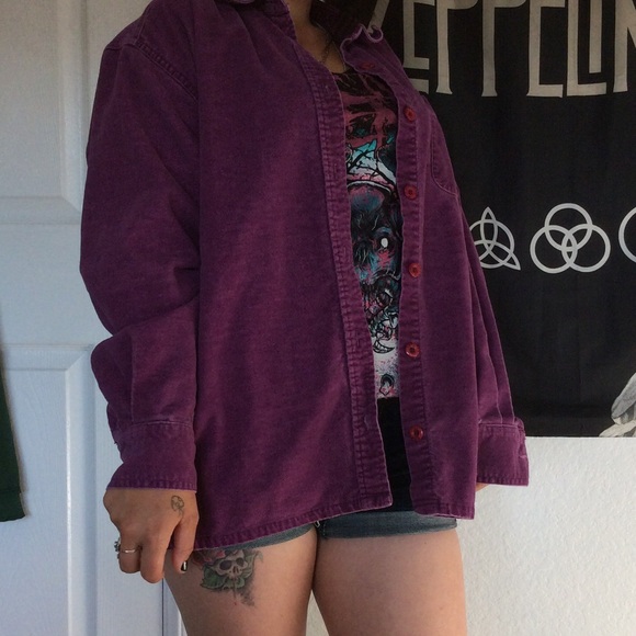 Vintage Purple Button Up Shirt
