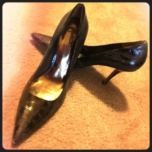 Marciano snake skin heels