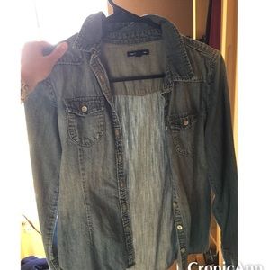 Denim button up