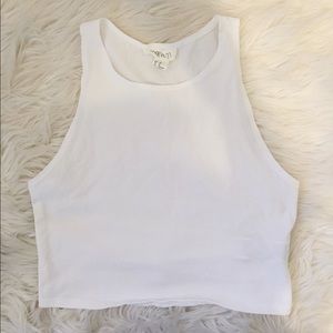 Basic White Tank Crop