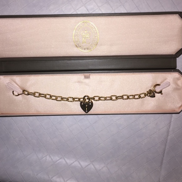 Juicy Couture heart locket bracelet.