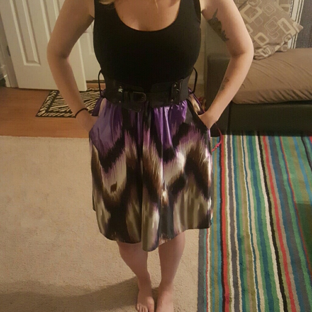 Sleeveless Dress w/ Pockets & belt