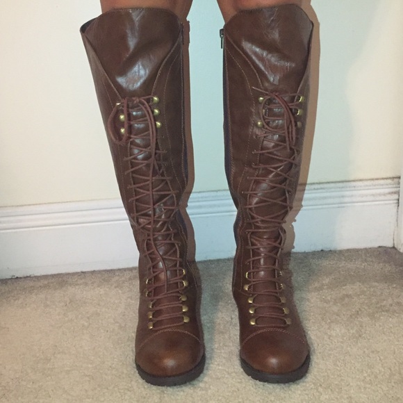Brown military boots! Never worn! Brand new!