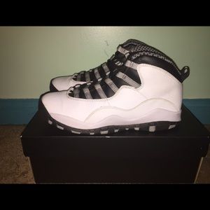 Air Jordan Retro 10's black/white/grey