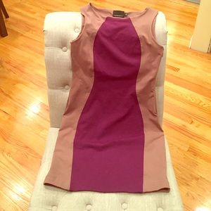 Beige and purple Cynthia Rowley dress