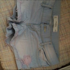 Light wash shorts