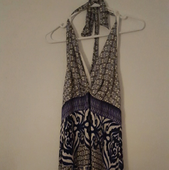 Eva Mendes paisley maxi dress