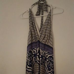 Eva Mendes paisley maxi dress