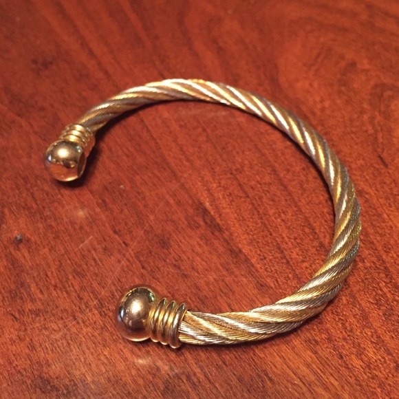 Silver and Gold Cable Bracelet