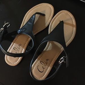 Black and Tan sandals size 6