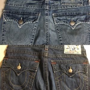 Dark and Light Wash True Religion Men's jeans