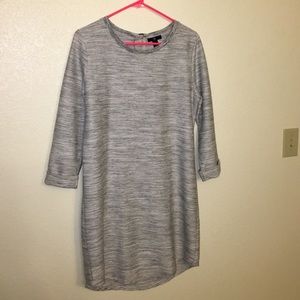 Gap medium heathered grey shift dress, 3/4 sleeve