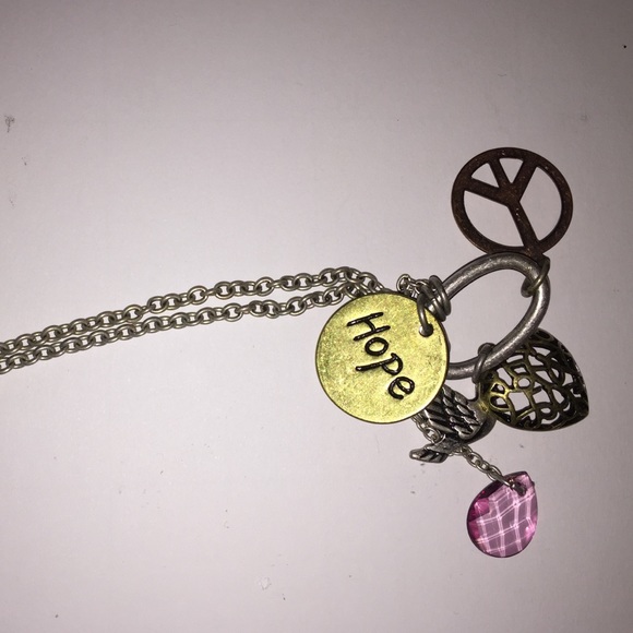 Inspirational dangling necklace