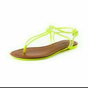 SHI Lucie neon yellow sandals