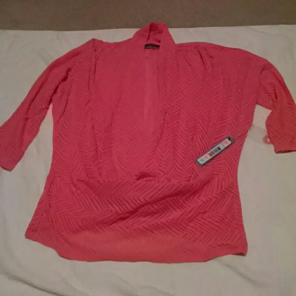 Alice + Olivia deep v cowlneck top