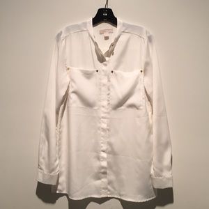 Michael Kors Cream Button Down Blouse