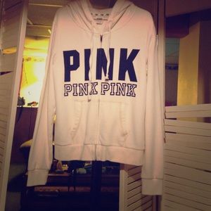 White Victoria Secret Pink hoodie