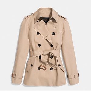 Coach modern short trench coat