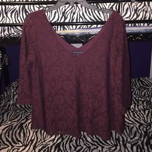 American Eagle Outfitters v-neck lace shirt