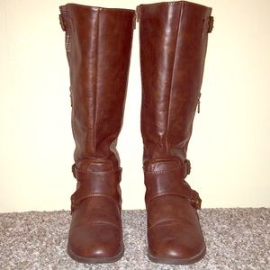 G by Guess brown leather boots