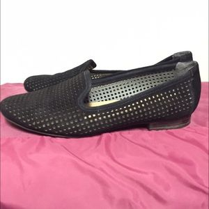 Perforated Suede Loafers