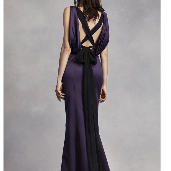 Vera wang deep plum dress