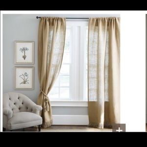 Burlap Window Panels