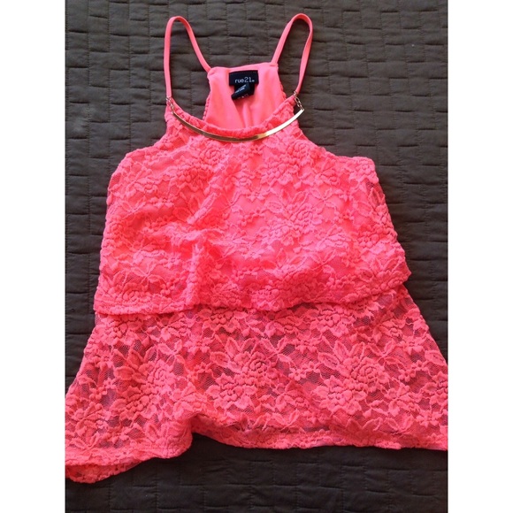 Rue 21 pink lace blouse