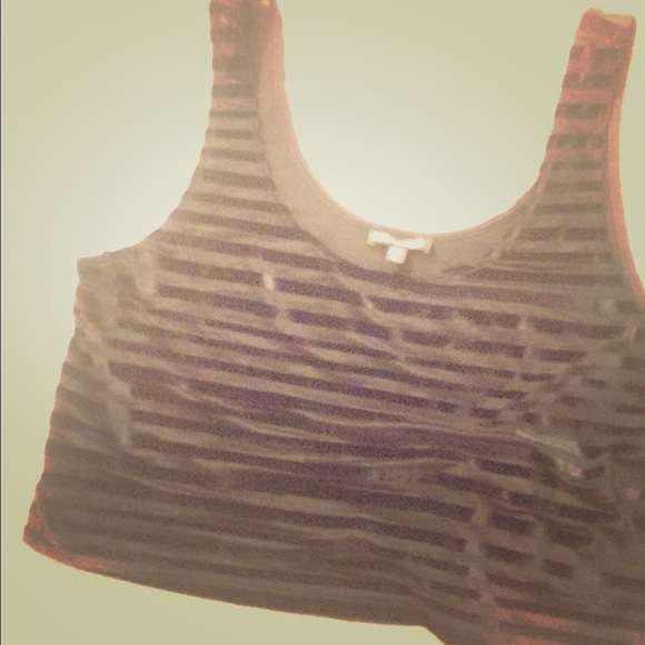 Black stripped crop top