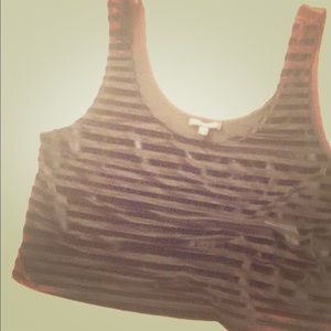 Black stripped crop top