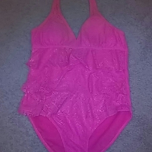 Justice Orange & Pink One Piece