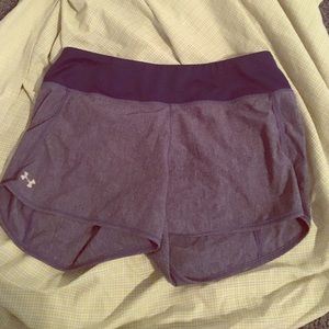 Blue underarmour shorts with built in underwear!