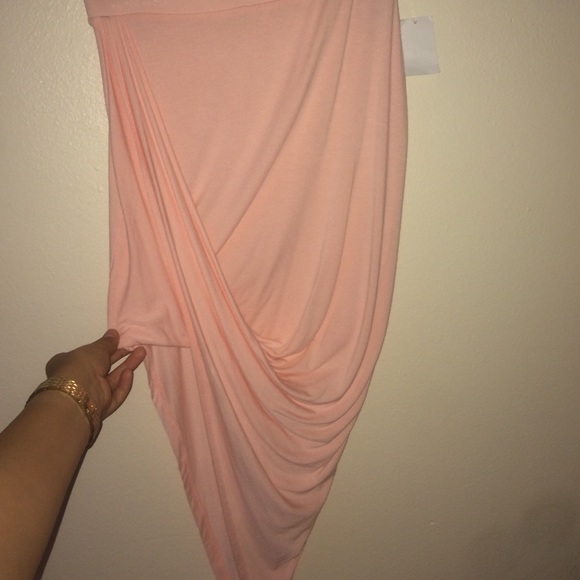 Baby pink skirt from Charlotte Russe