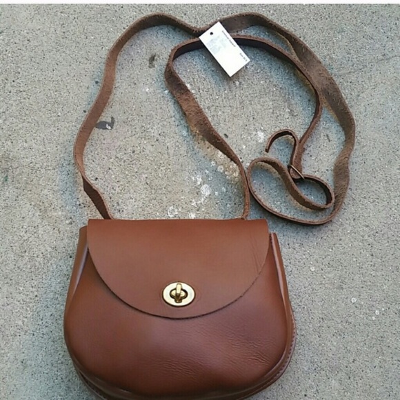 **JUST REDUCED**brown leather crossbody purse
