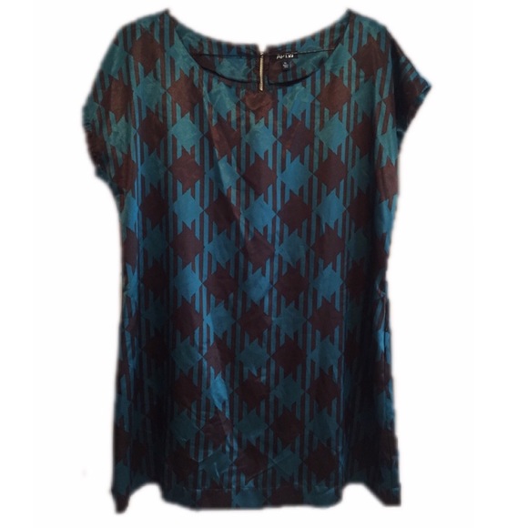 Silky Houndstooth Tunic