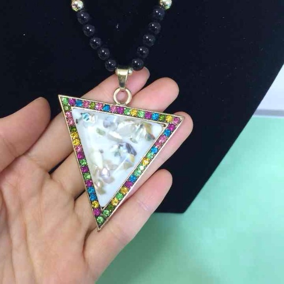 Vintage Triangle pendant necklace