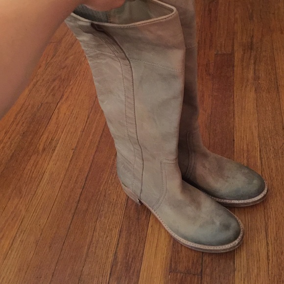 Halogen leather boots