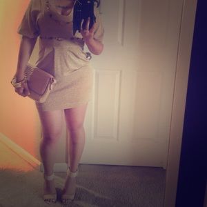 Arden B sexy gold night dress