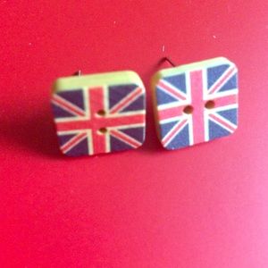 🍂Union Jack Wood Earrings