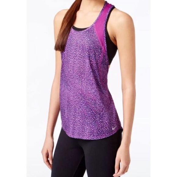 Nike Dri-FIT printed racer back running tank top