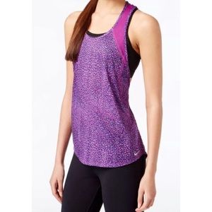 Nike Dri-FIT printed racer back running tank top