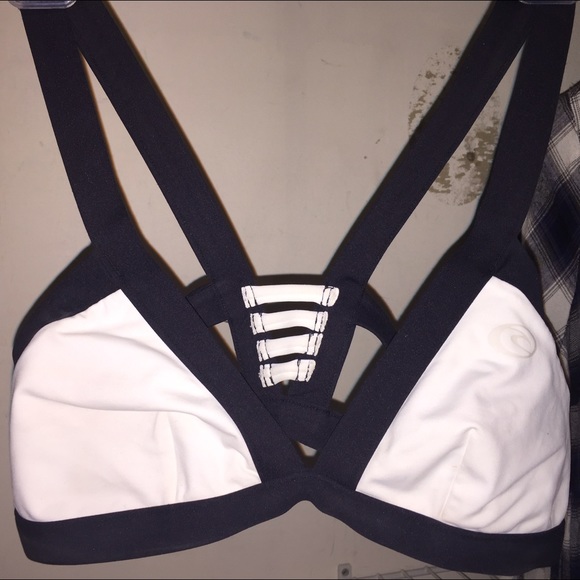 B&W triangle strappy bathing suit